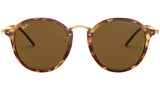 Round Fleck RB2447 polished tortoise