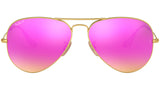 Aviator Flash Lenses RB3025 112/1Q Matte Gold Violet