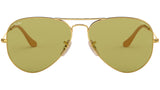 Aviator Washed Evolve RB3025 90644C Gold Green