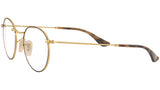 Round Metal Optics RB3447V gold on top havana